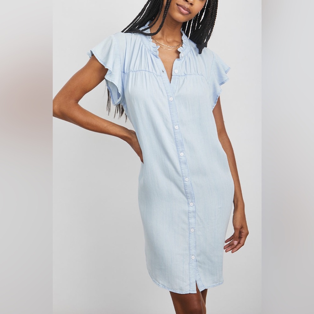 Rails Kat Eco Light Vintage Denim Dress Tunic - Picture 2 of 5